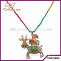 Wholesale Rhinestone Deer And Santa Claus Christmas Jewelry Pendant